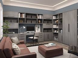 Murphy bed with integrated shelving